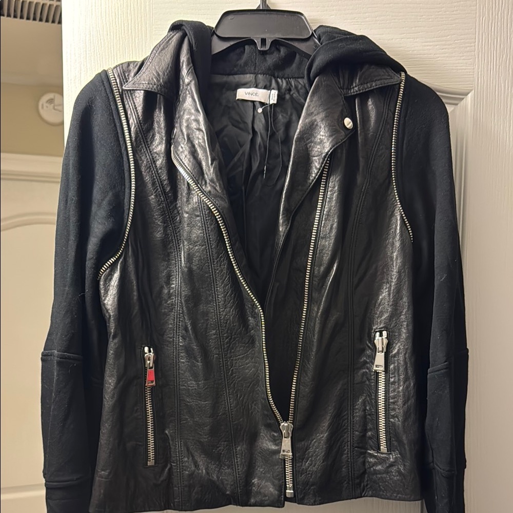 Vince Black Leather Jacket